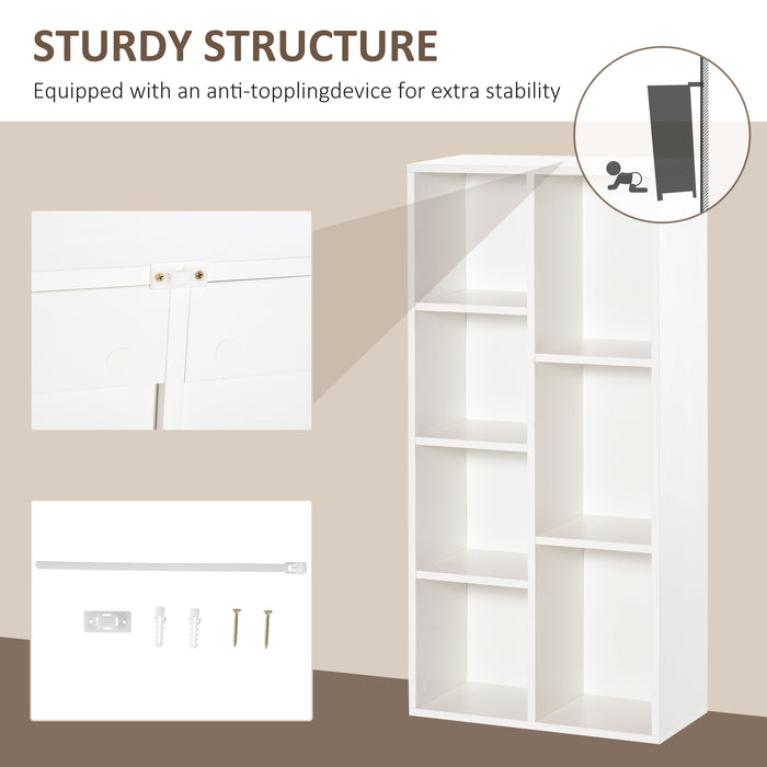 Bookcase Modern Bookshelf Cabinet for Home Office White