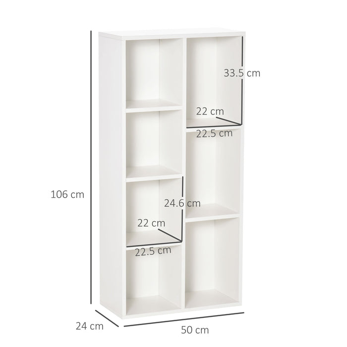 Bookcase Modern Bookshelf Cabinet for Home Office White