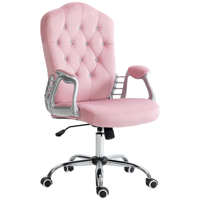 Home Office Chair with Adjustable Height Tilt Function Pink