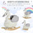 Kids Plush Ride-On Rocking Animal Horse Swan-shaped Toy Rocker with Realistic Sounds for Toddler 18-36 Months