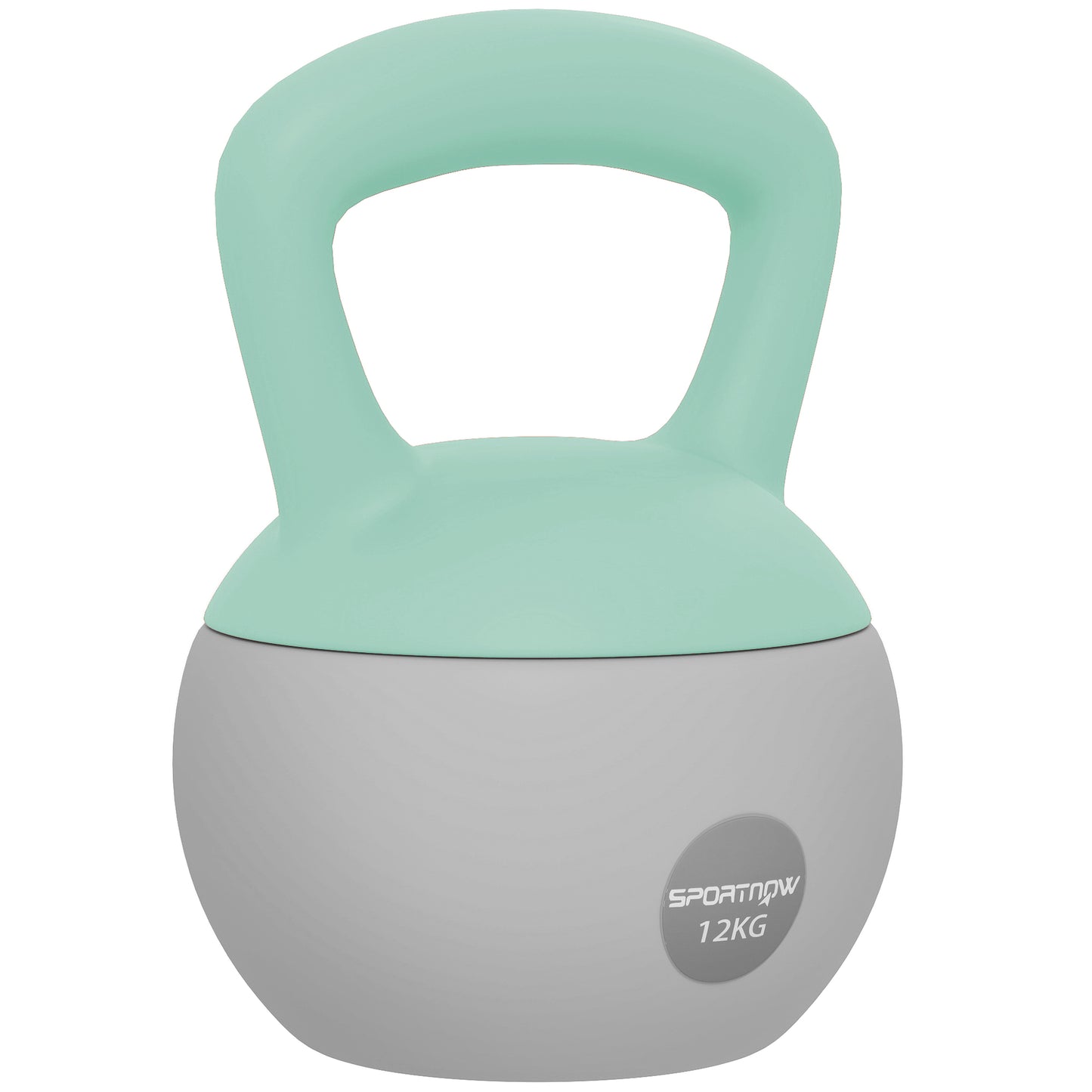 12KG Kettlebell with Soft Body and Non-Slip Handle, Grey and Green