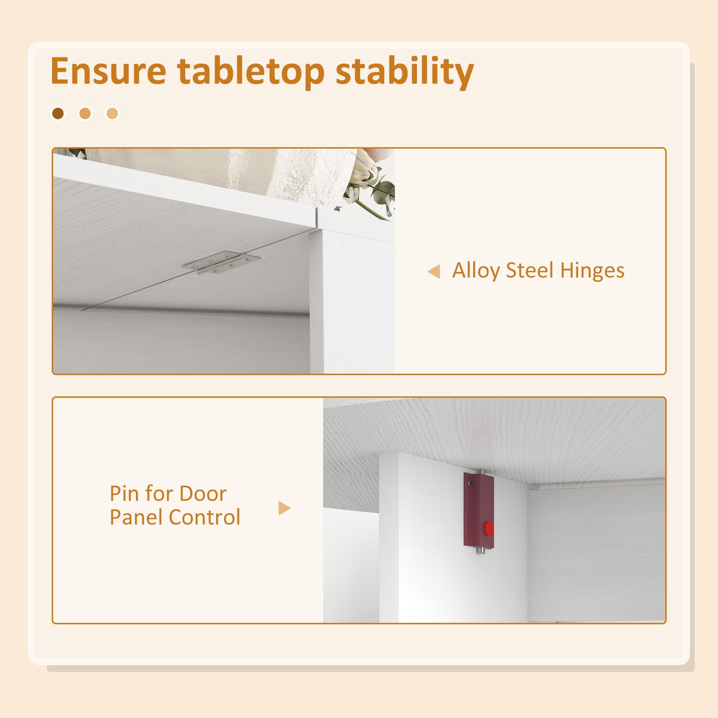 Oval Kitchen Table for Dining Room, Small Spaces, Ash Wood-Effect