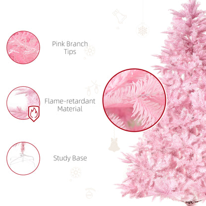 5FT Artificial Christmas Tree w/ Automatic Open for Home Party Pink