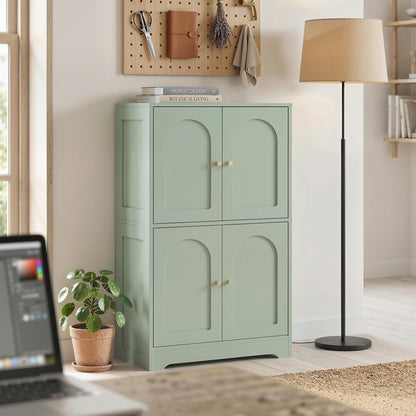 110cm Kitchen Cupboard with 4 Arched Doors and 2 Adjustable Shelves