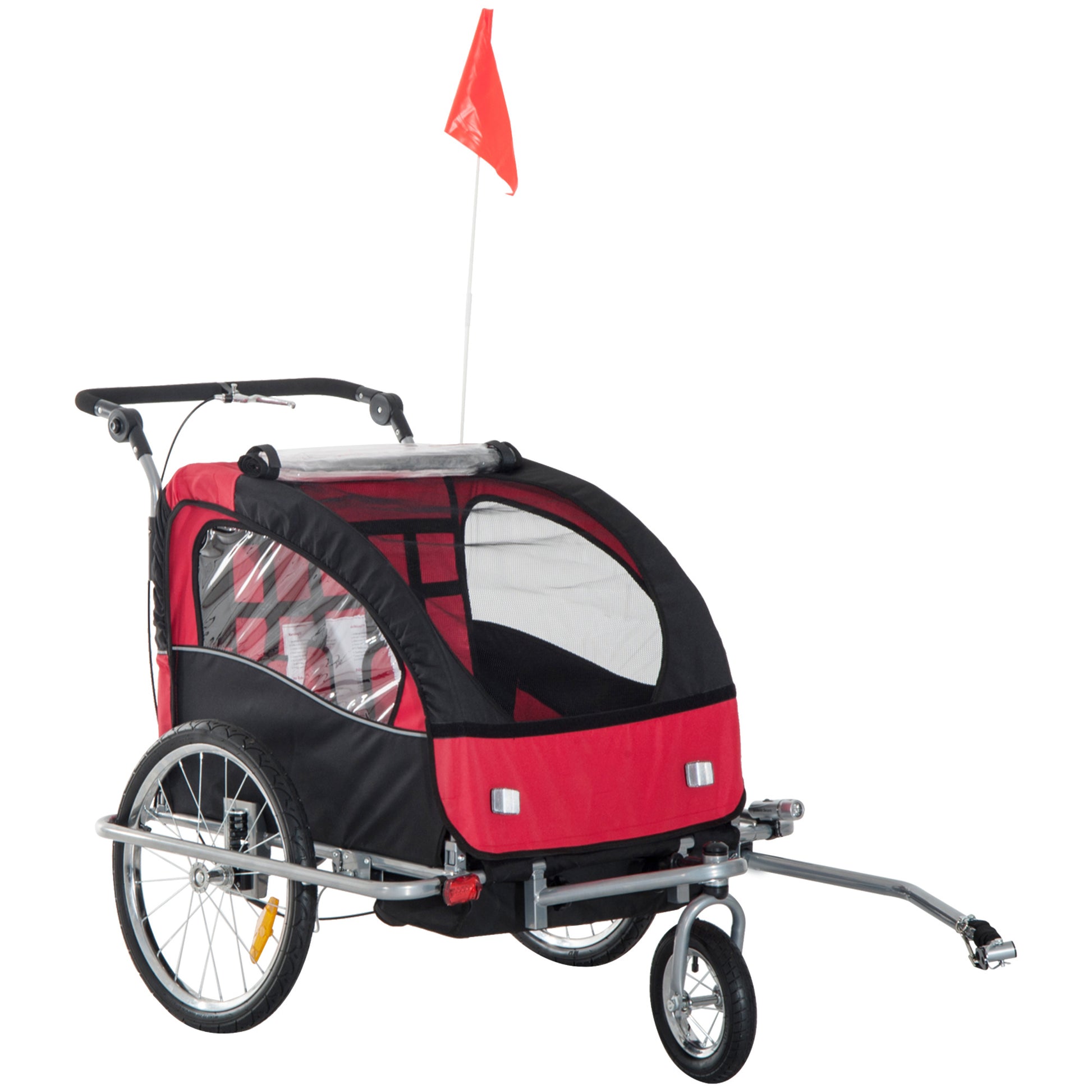 Bike Trailer 2-Seater for Bicycle Baby Child Carrier in Steel