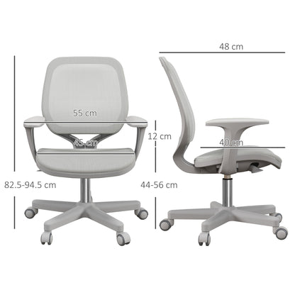 Office Chair, 360 Degree Swivel Desk Chair with Security Wheels, Grey