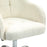 Fluffy Vanity Chair for Desk, with Height Adjustable, Wheels, Cream