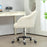 Fluffy Vanity Chair for Desk, with Height Adjustable, Wheels, Cream