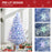 Artificial Fibre Optic Christmas Tree w/ 26 LED Lights Pre-Lit White Blue 4FT