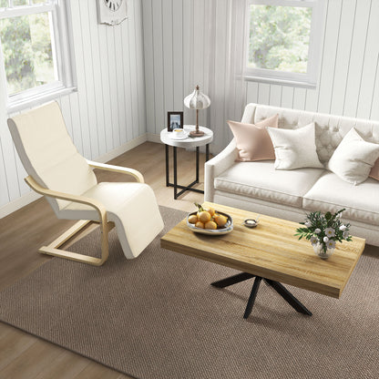 Industrial Coffee Table, End Table with Steel Frame, 110x60 x45cm