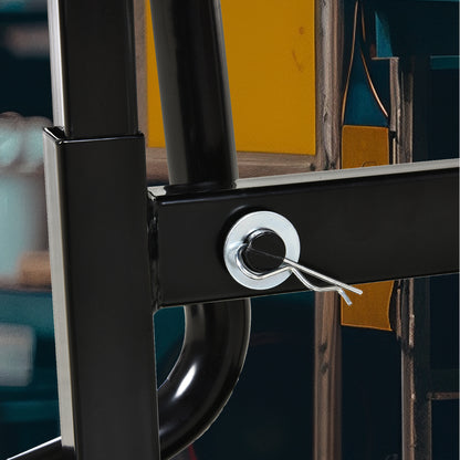 150KG Steel Motorbike Manual Jack Lift Rubber Platform Crank Lift