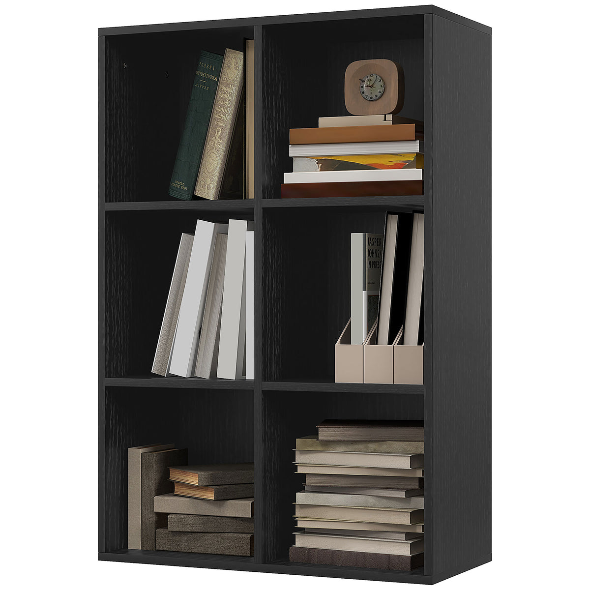 Cubic Cabinet Bookcase Storage Shelves for Home Office, Black