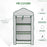 Portable Mini Greenhouse with Roll-up Door and Wire Shelves, White