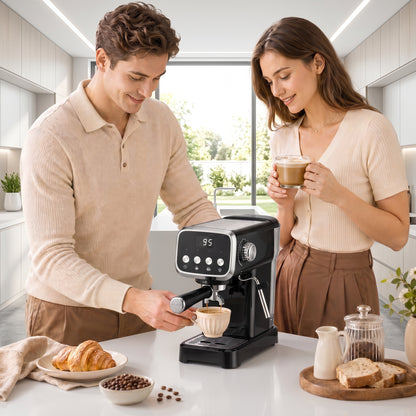 Espresso Machine with 20-Bar Pressure, Black