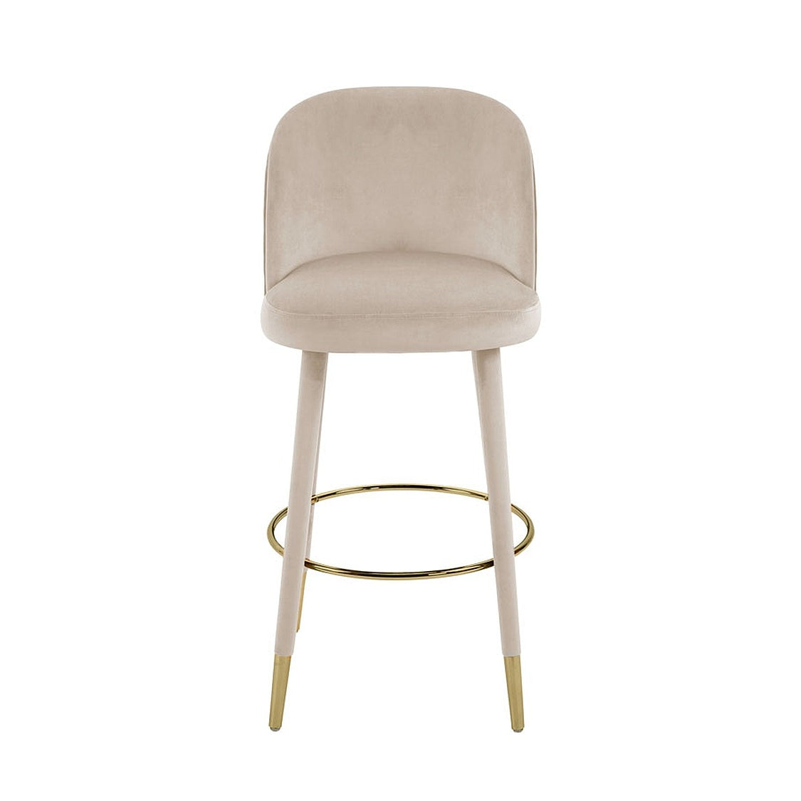Bellucci Counter stool - Chalk - Brass Caps