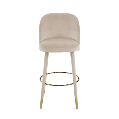 Bellucci Counter stool - Chalk - Brass Caps