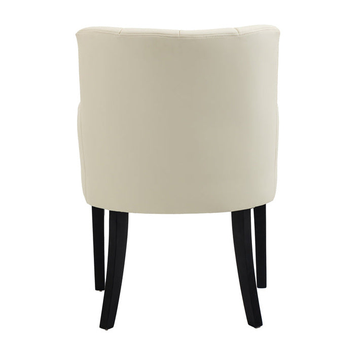 Hatfield Carver Chair - Cream Faux leather