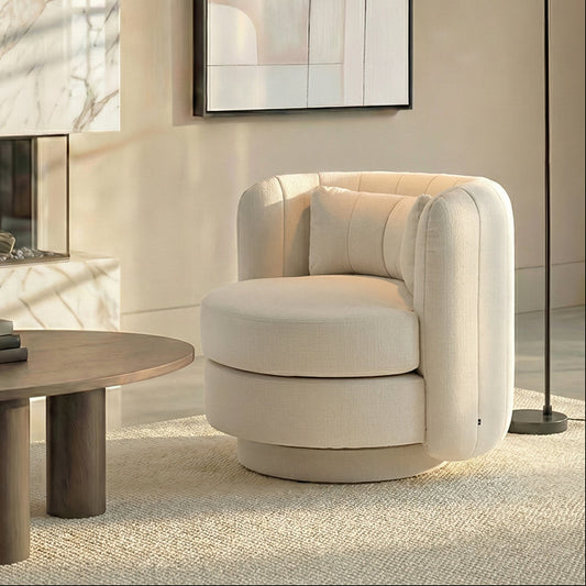 Calvin Swivel Armchair - Calico