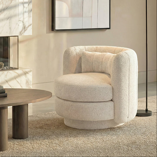 Calvin Swivel Armchair - Travertine
