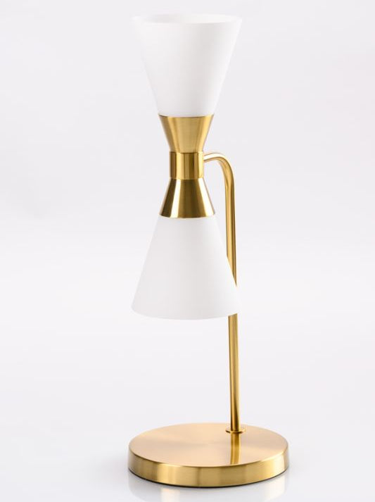 Camille 2-Light Table Lamp with Included E14 LED Bulbs - Brass