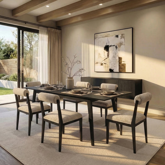 Capri Black Extending Dining Table