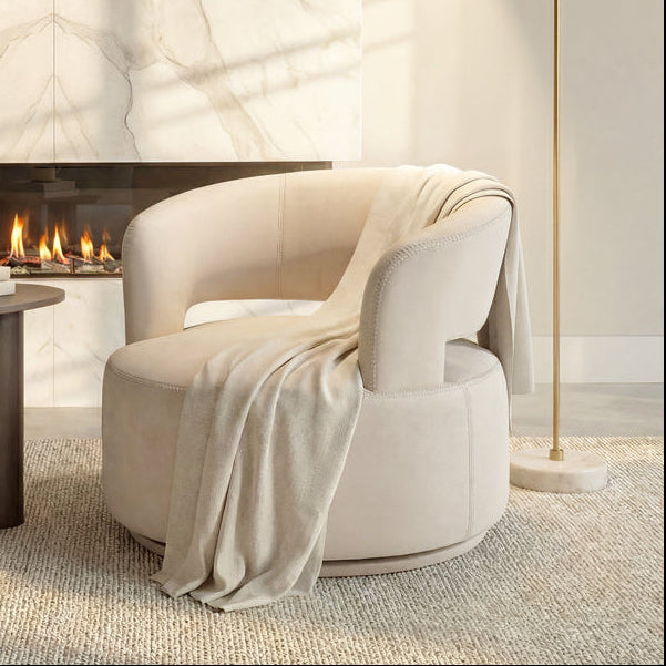 Carlton Swivel Armchair – Chalk