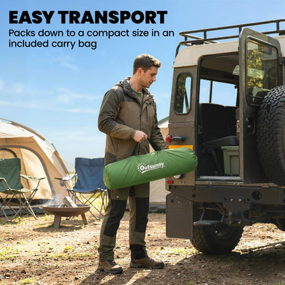 Camping Windbreaks with Clear Windows, 725 x 140cm, Army Green