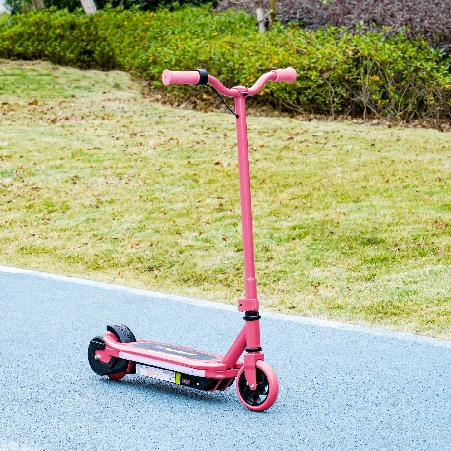 Electric Scooter for Ages 6-14 Years, with Colourful Lights, Pink