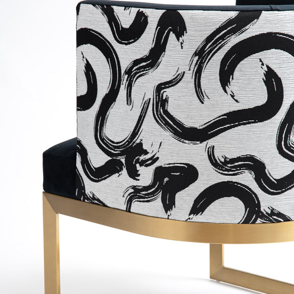 Suki Dining Chair – Brushed Brass Base