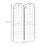 Metal Trellis Set of 2, Garden Trellis for Climbing Plants Support Frames, Floral Design