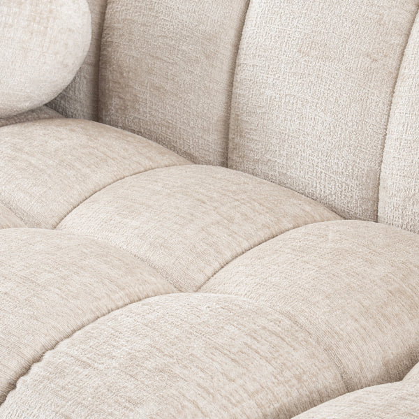 Berlin Extra Large Left-Hand Corner Sofa Light Taupe Chenille