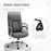 Swivel Desk Chair with Linen Fabric√î¬∫√•Study Task Chair for Home Office, Adjustable Height, Armrests, Swivel Wheels, Grey