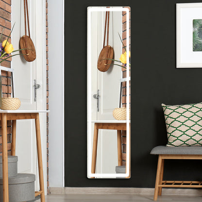 LED Lighted Full Length Mirror, Floor Standing or Wall Mount Bedroom