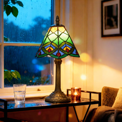 Handcrafted Stained Glass Bedside Lamp, Tiffany Style Table Lamp
