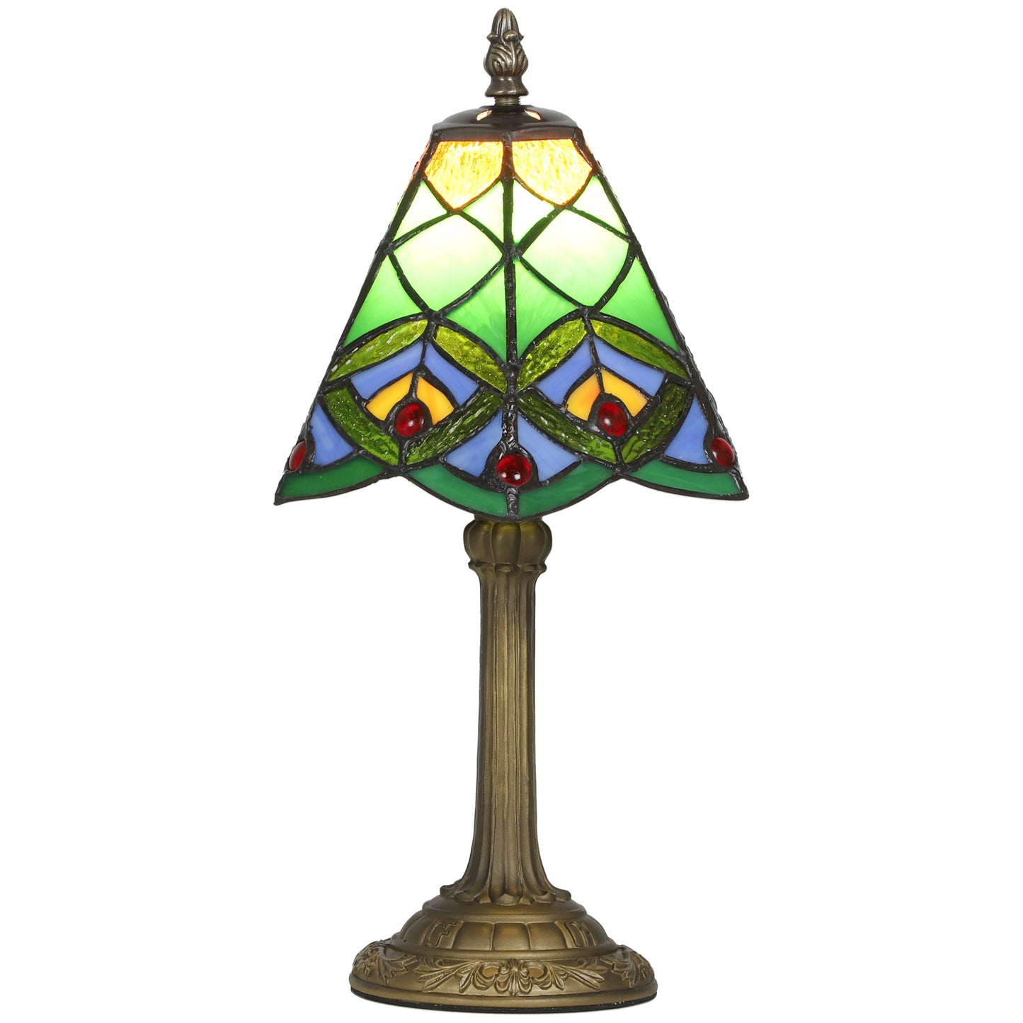 Handcrafted Stained Glass Bedside Lamp, Tiffany Style Table Lamp