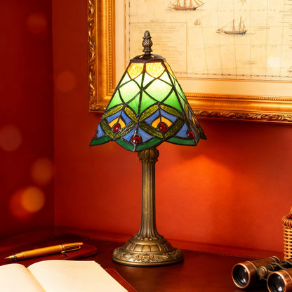 Handcrafted Stained Glass Bedside Lamp, Tiffany Style Table Lamp