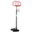 Outdoor Basketball Hoop Stand Portable Sturdy Rim Adjustable Height from 258-314 cm w/ Wheels, Stable Base