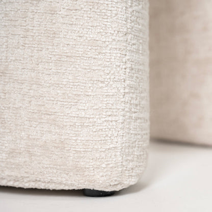 Bolo Stool Ivory Chenille