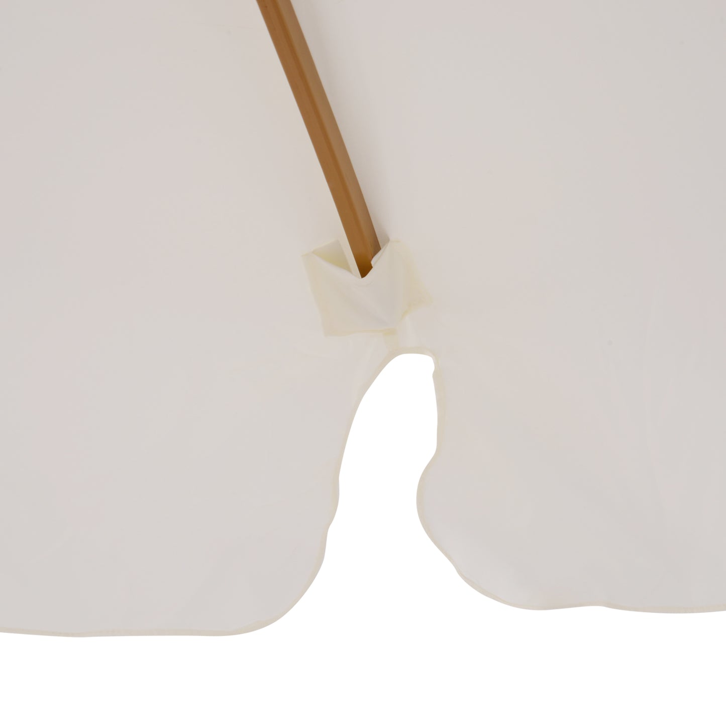 Garden Parasol Patio Umbrella with Ruffles Cream White