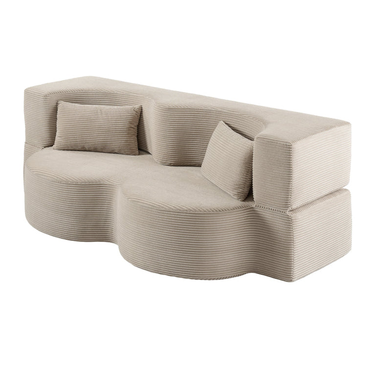 Zzofa Sofa Bed - Double - Light Taupe