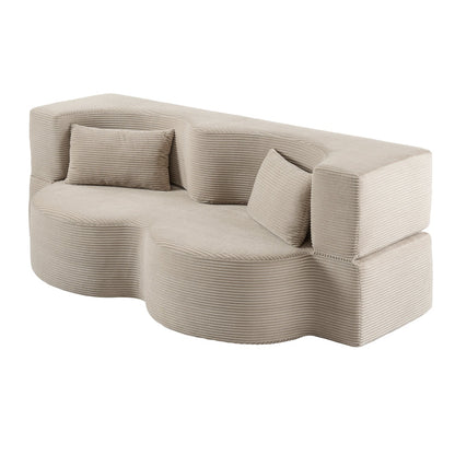 Zzofa Sofa Bed - Double - Light Taupe