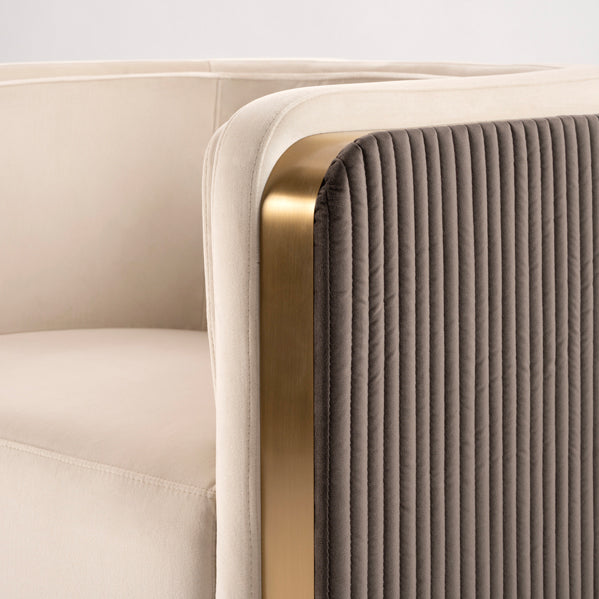 Ozman Lounge Chair - Chalk/Mink