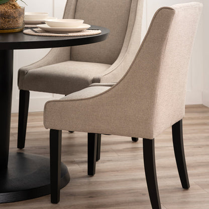 Sia 4-6 Seat Dining Table and 4 Chatsworth Dining Chairs - Taupe