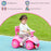 Ride on Toy, Foot to Floor Design with Music, Light, Horn, Pink