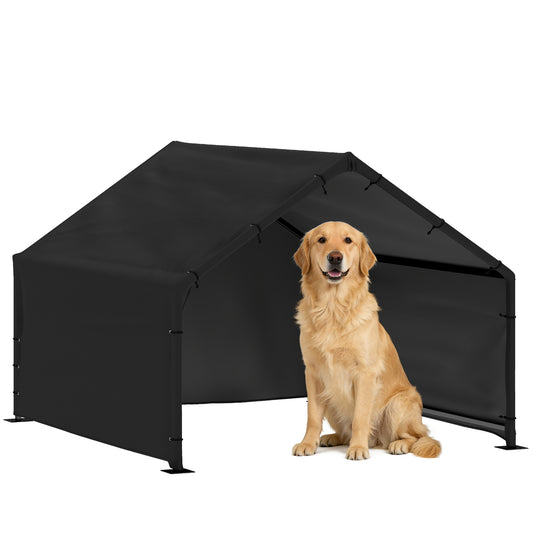 Dog Shade Shelter, Outdoor Dog House with Waterproof & UV-Resistant Canopy, Pet Tent for Small Medium Large Breeds, Pet House for Small Animals with Ground Nails, 125 x 110 x 93 cm