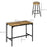 5 Piece Bar Table and Stools Set with Metal Frame Rustic Brown