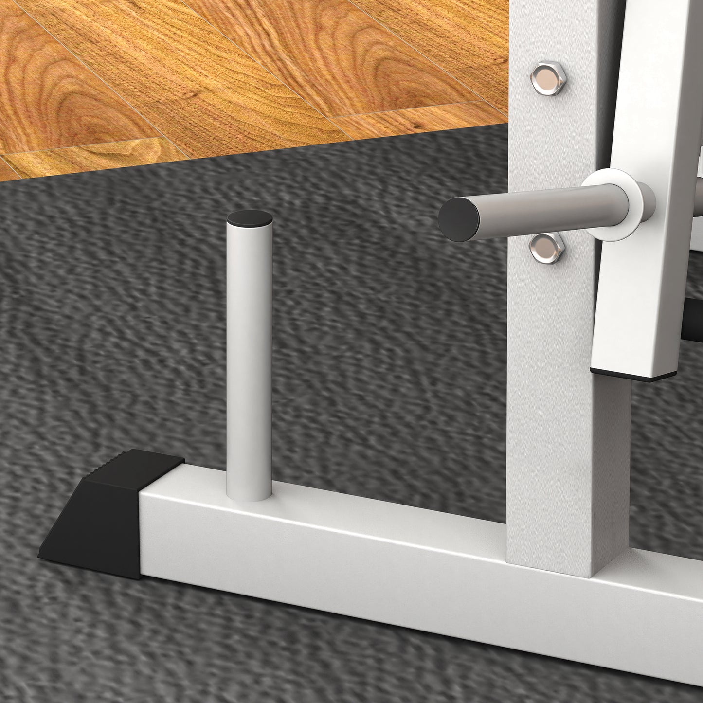 Adjustable Weight Bench with Squat Rack, Leg Developer, Grey