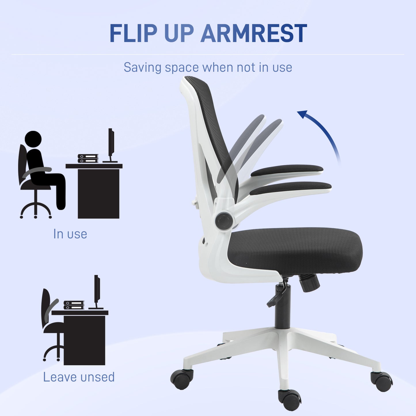 Mesh Office Chair Computer Chair with Swivel Wheels for Home Office