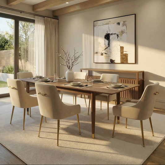 Como Walnut Extending Dining Table