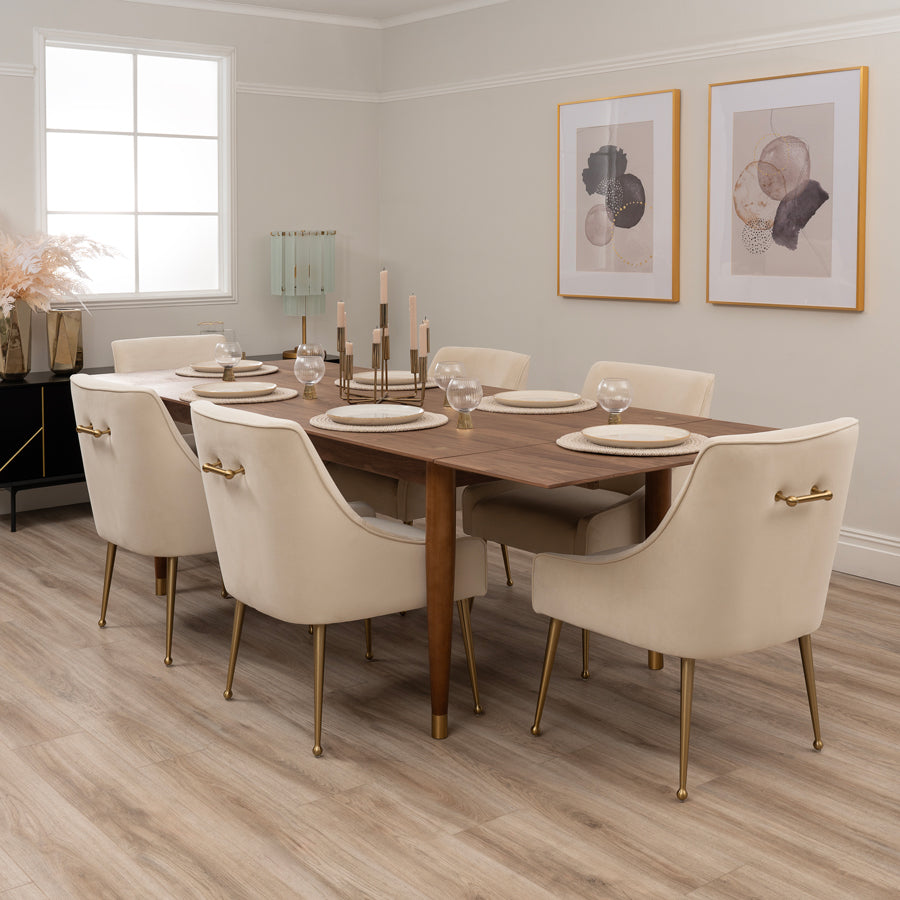 Como Walnut Extending Dining Table